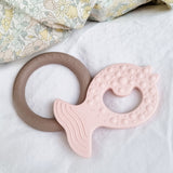 Hevea Natural Rubber Fish & Ring Teether Set