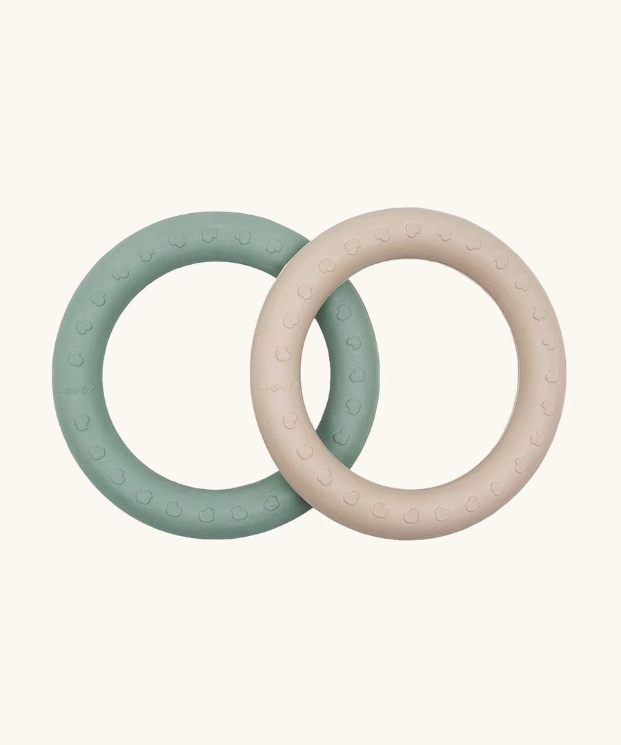 Hevea Natural Rubber Teething Ring Set