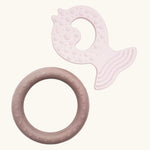 Hevea Natural Rubber Fish & Ring Teether Set