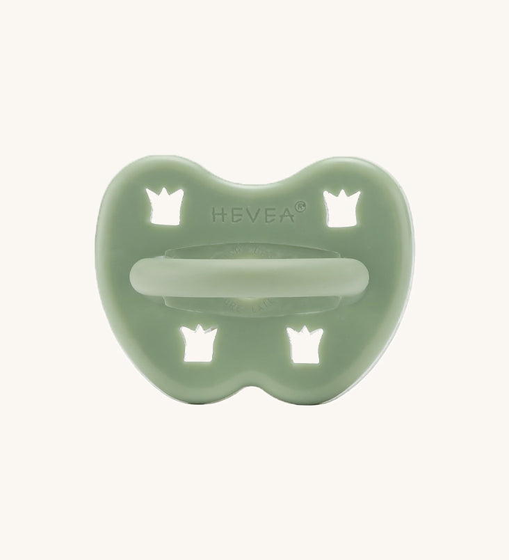 Hevea Round Baby Pacifier - 3-36 Months in Moss Green