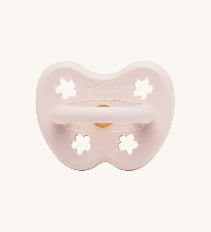 Hevea Round Baby Pacifier - 3-36 Months in Powder Pink