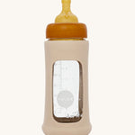 Hevea Wide Neck Glass Bottle With Rubber Sleeve - 250ml