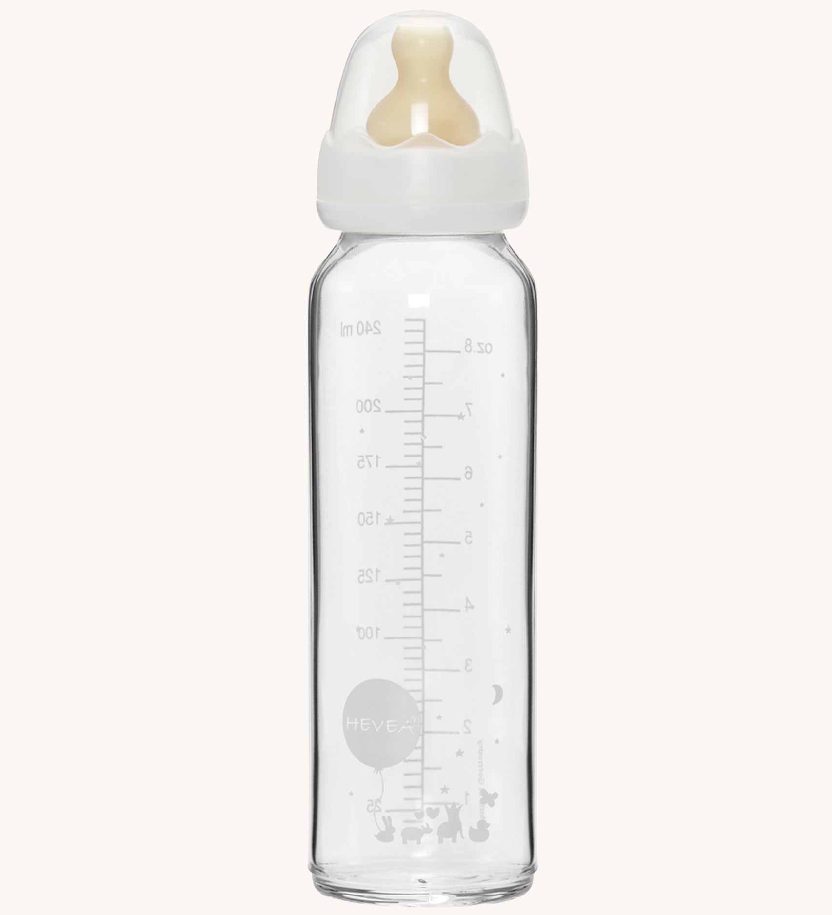 Hevea Glass Baby Bottle Standard Neck - 240ml