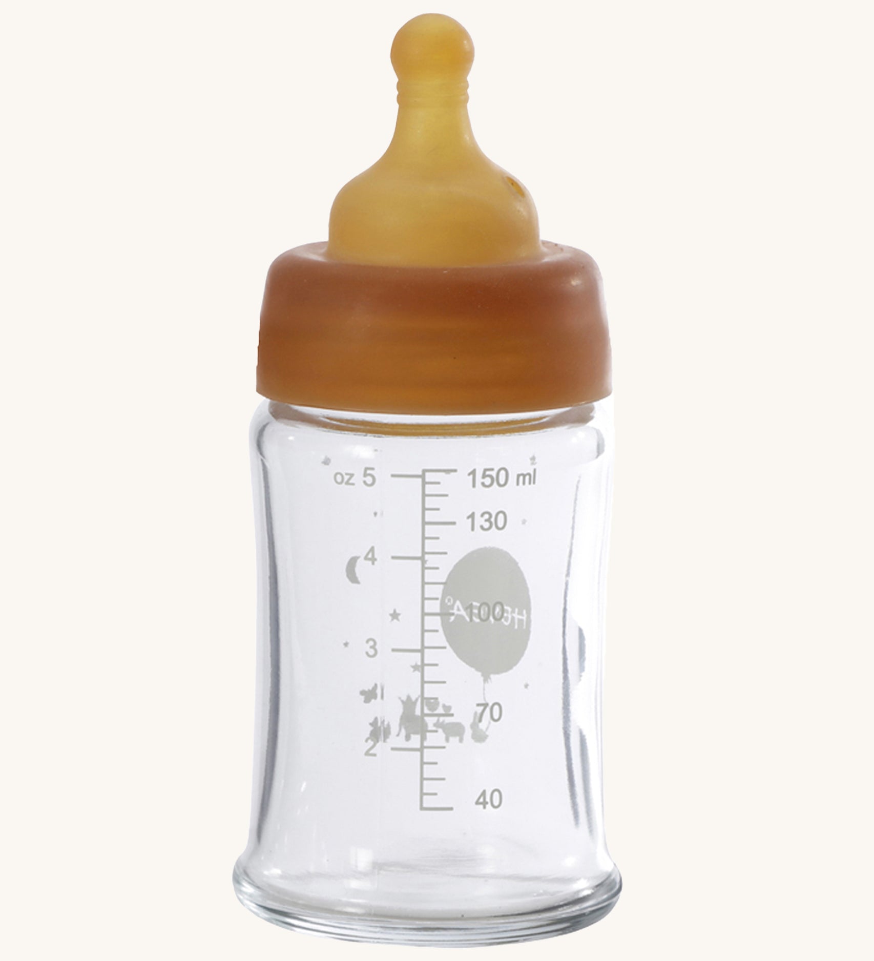 Hevea Glass Baby Bottles Wide Neck 2 Pack - 150ml