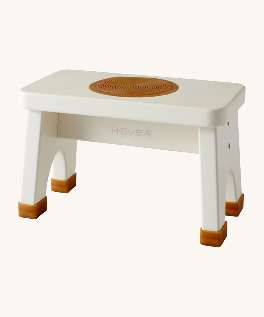 Hevea Rubberwood Step Stool - Marshmallow White. 