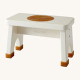 Hevea Rubberwood Step Stool - Marshmallow White. 