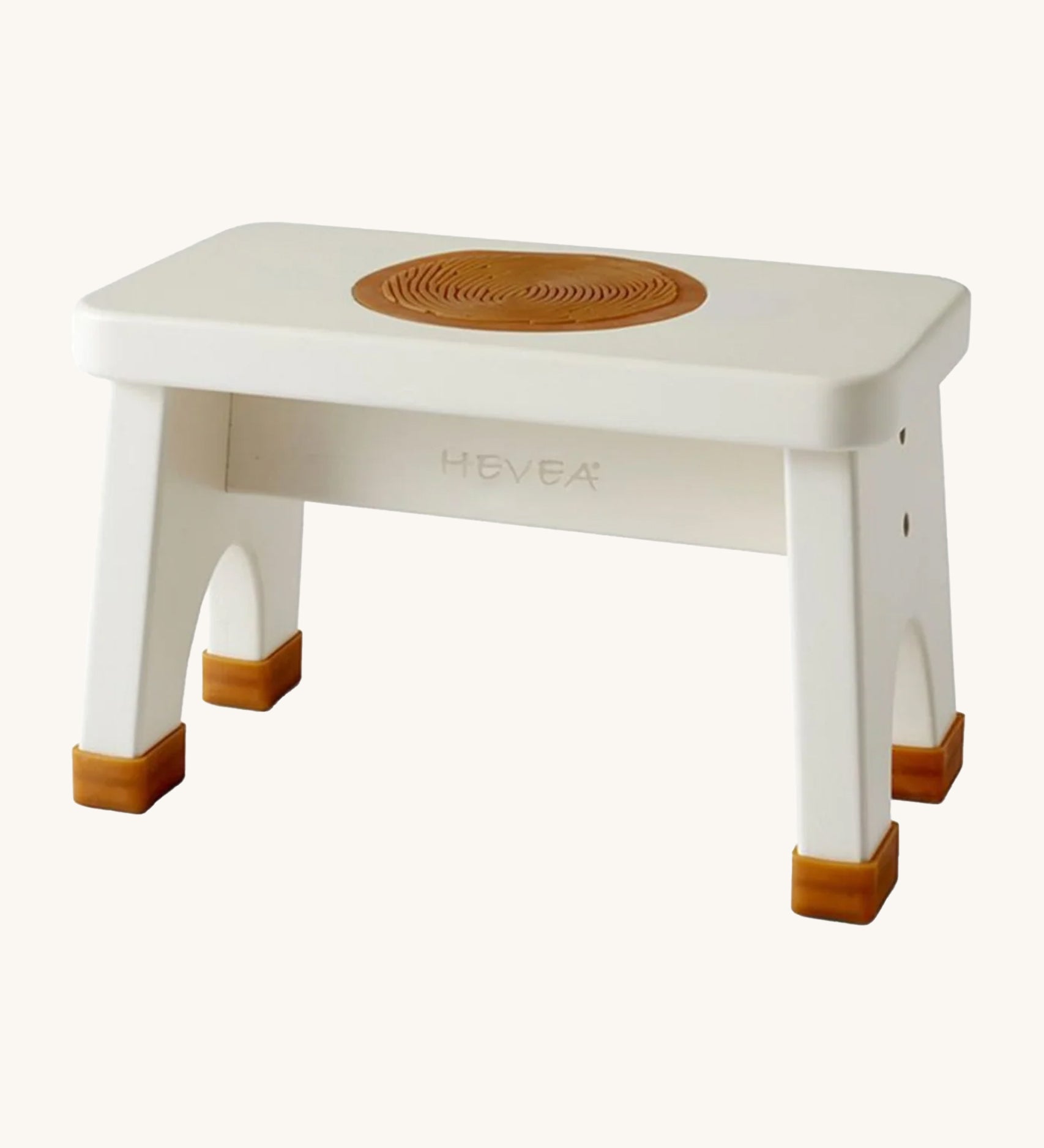 Hevea Rubberwood Step Stool - Marshmallow White. 