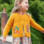 Frugi Colby Cardigan - Gold/Autumn Friends