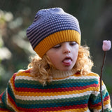 LGR From One To Another Honeycomb Rainbow Striped Knitted Jumper