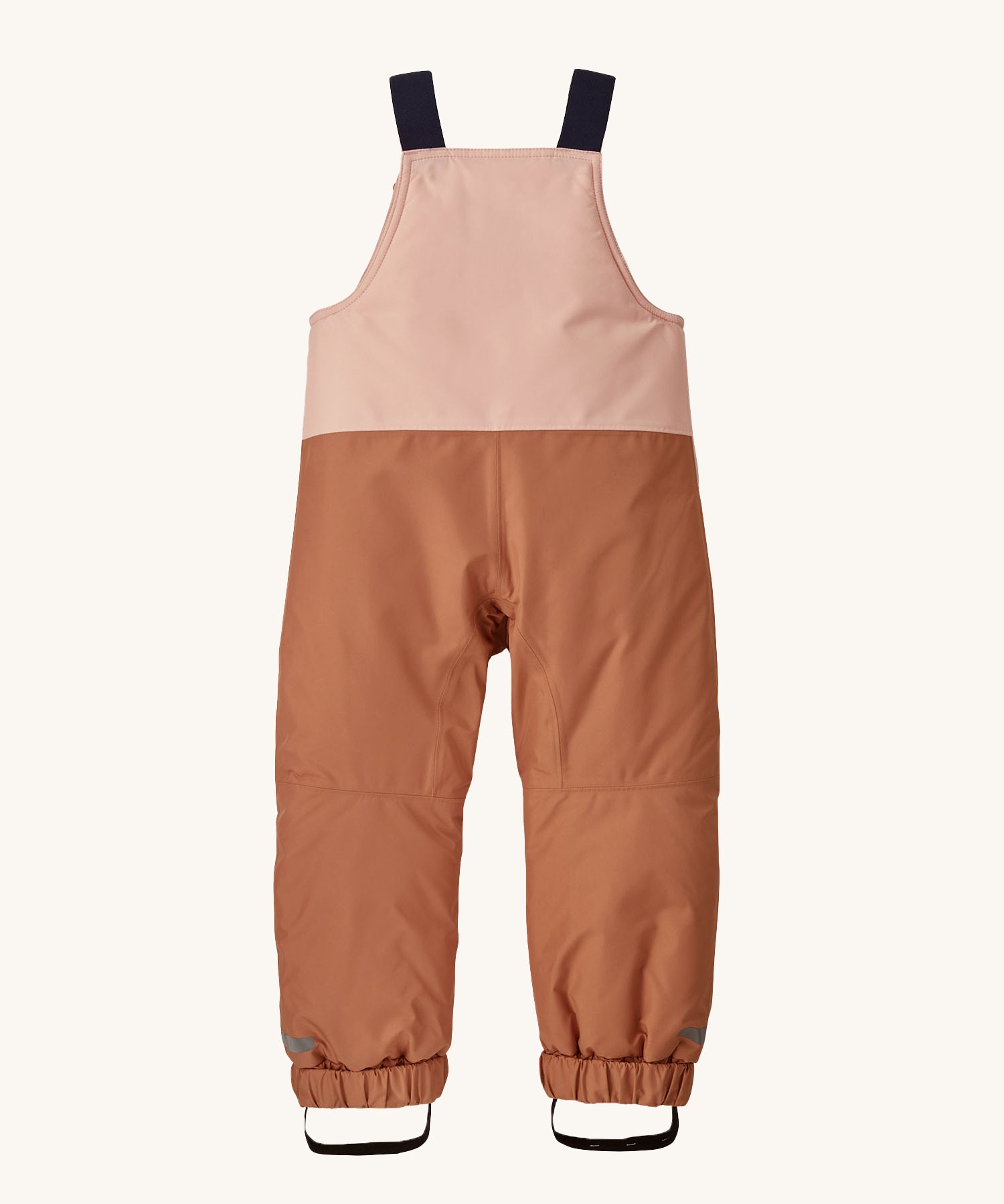 The back of the Patagonia Baby Snow Pile Bibs - Mallow Pink