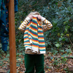 LGR From One To Another Honeycomb Rainbow Striped Knitted Jumper