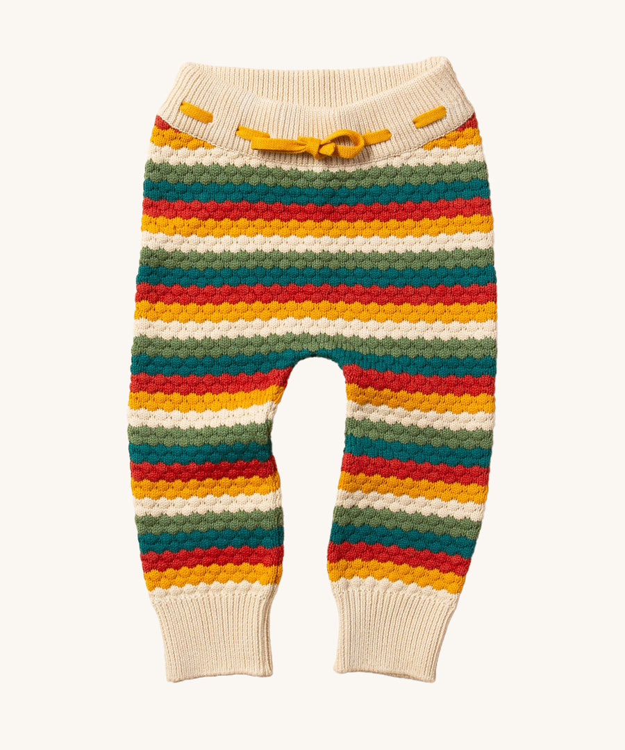 LGR Honeycomb Rainbow Striped Knitted Joggers