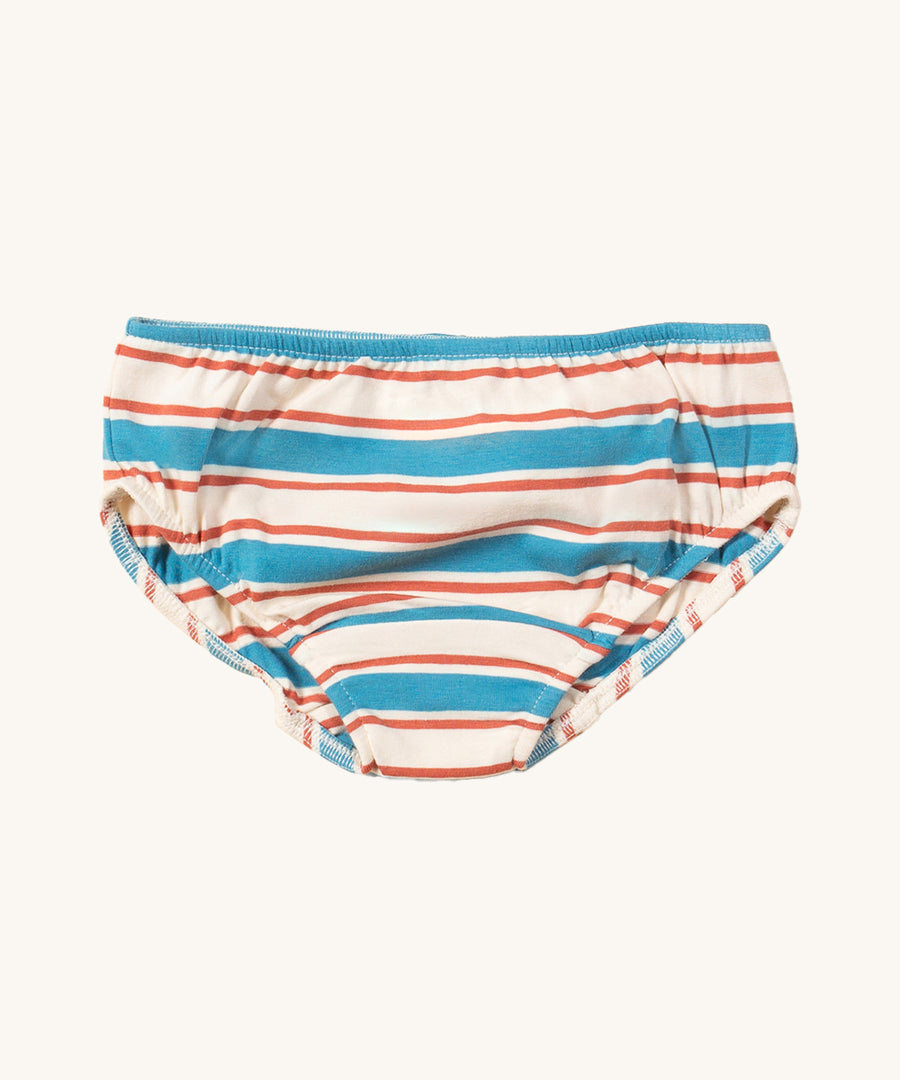 the blue, white and red stripe on the LGR Adventure Organic Underwear Set - 3 Pack