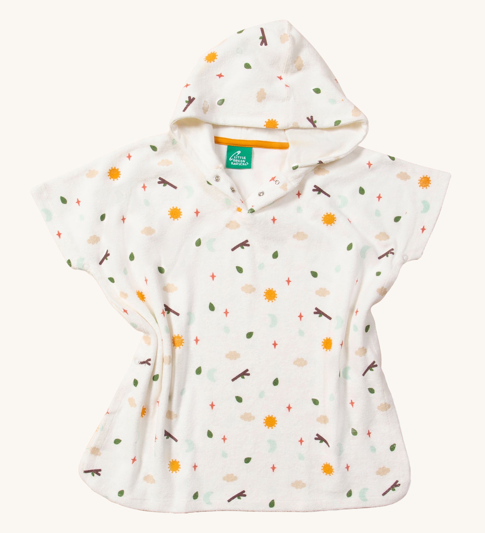 LGR Children Adventure Kids Hooded Beach Towel Poncho. A fun adventure print on a white fabric