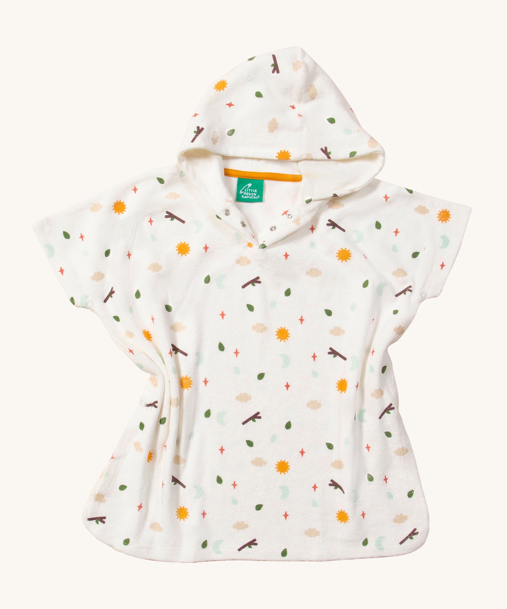 LGR Children Adventure Kids Hooded Beach Towel Poncho. A fun adventure print on a white fabric