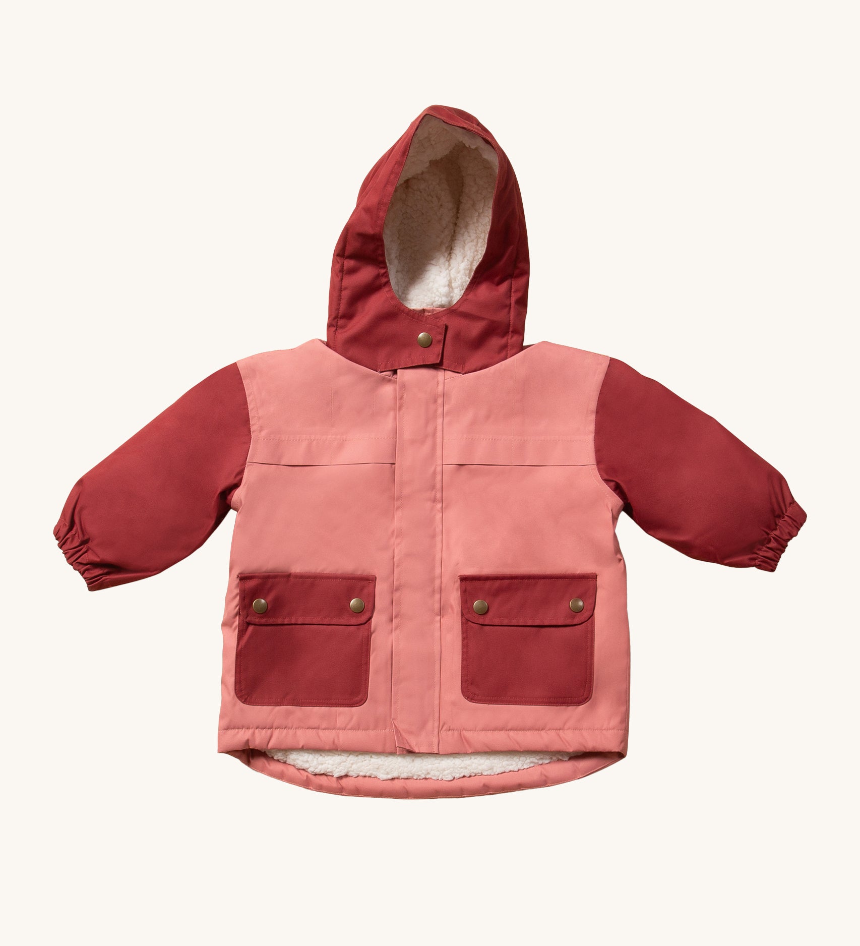 LGR Plum Colour Block Waterproof Winter Coat