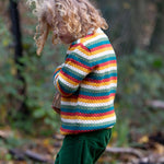 LGR From One To Another Honeycomb Rainbow Striped Knitted Jumper