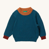 LGR From One To Another Teal Knitted Jumper