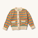 Little Green Radicals From One To Another Rainbow Days Organic Cotton Knitted Cardigan