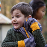 LGR Dreamy Blue Striped Knitted Mittens