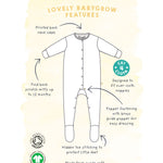 Grenouillère Frugi Lovely Babygrow - Girafes blanches douces