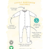 Grenouillère Frugi Lovely Babygrow - Girafes blanches douces