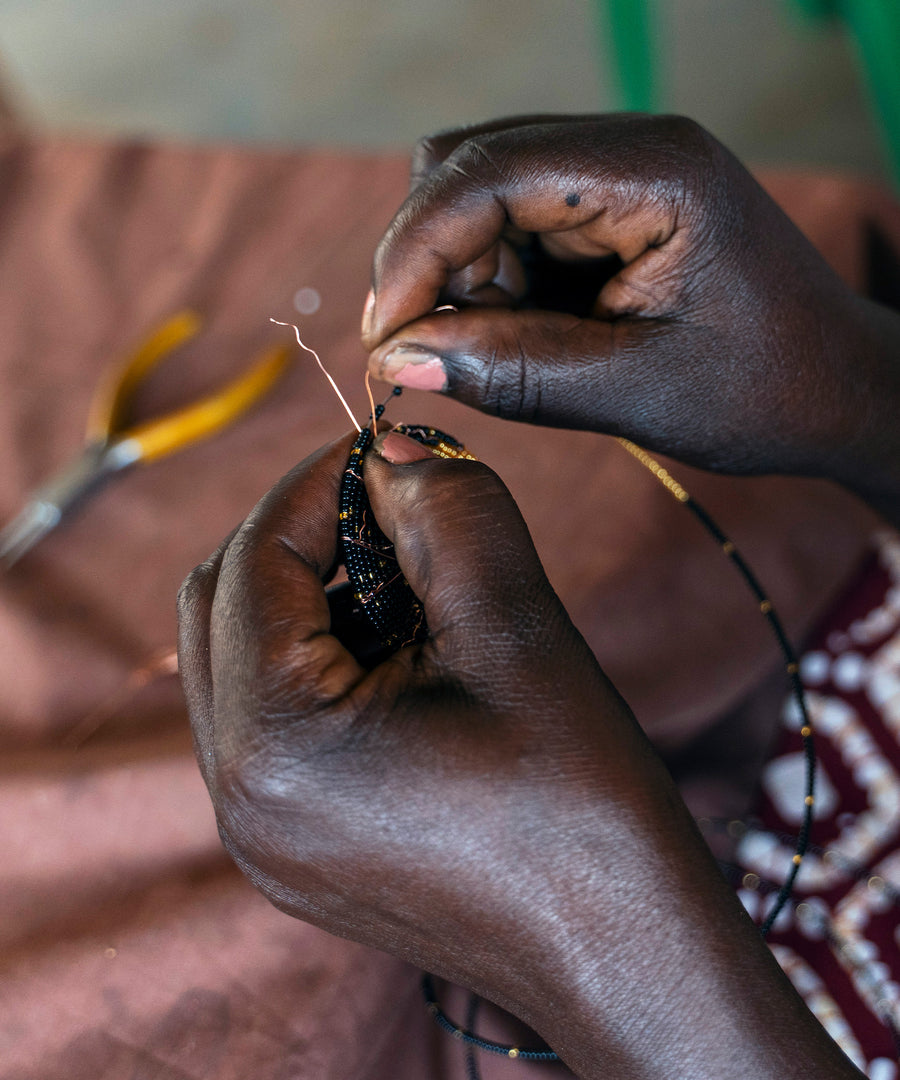 A look at the intricate beading process