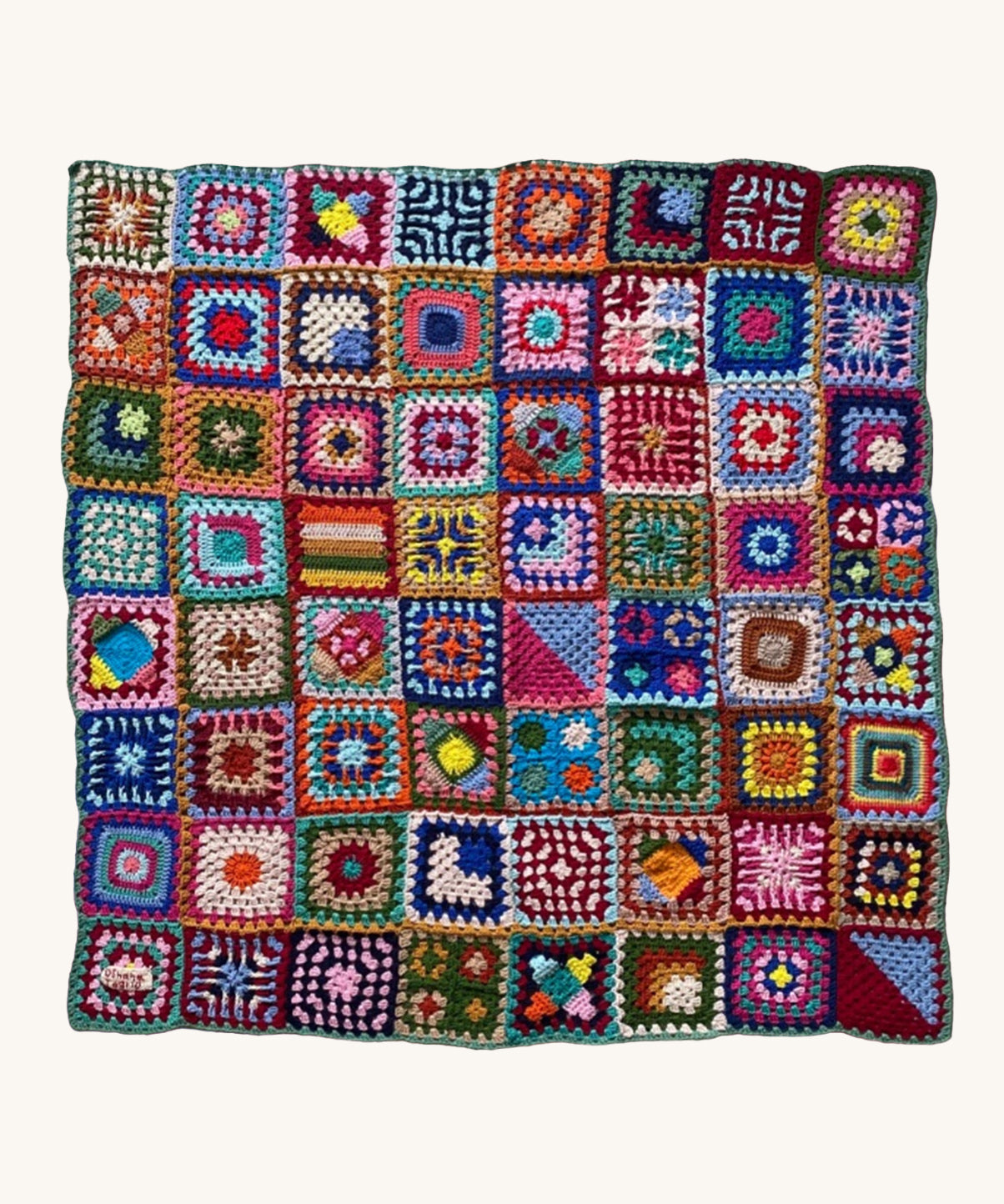 MADE51 Habibi Small Handmade Crochet Blanket made by Syrian Refugees