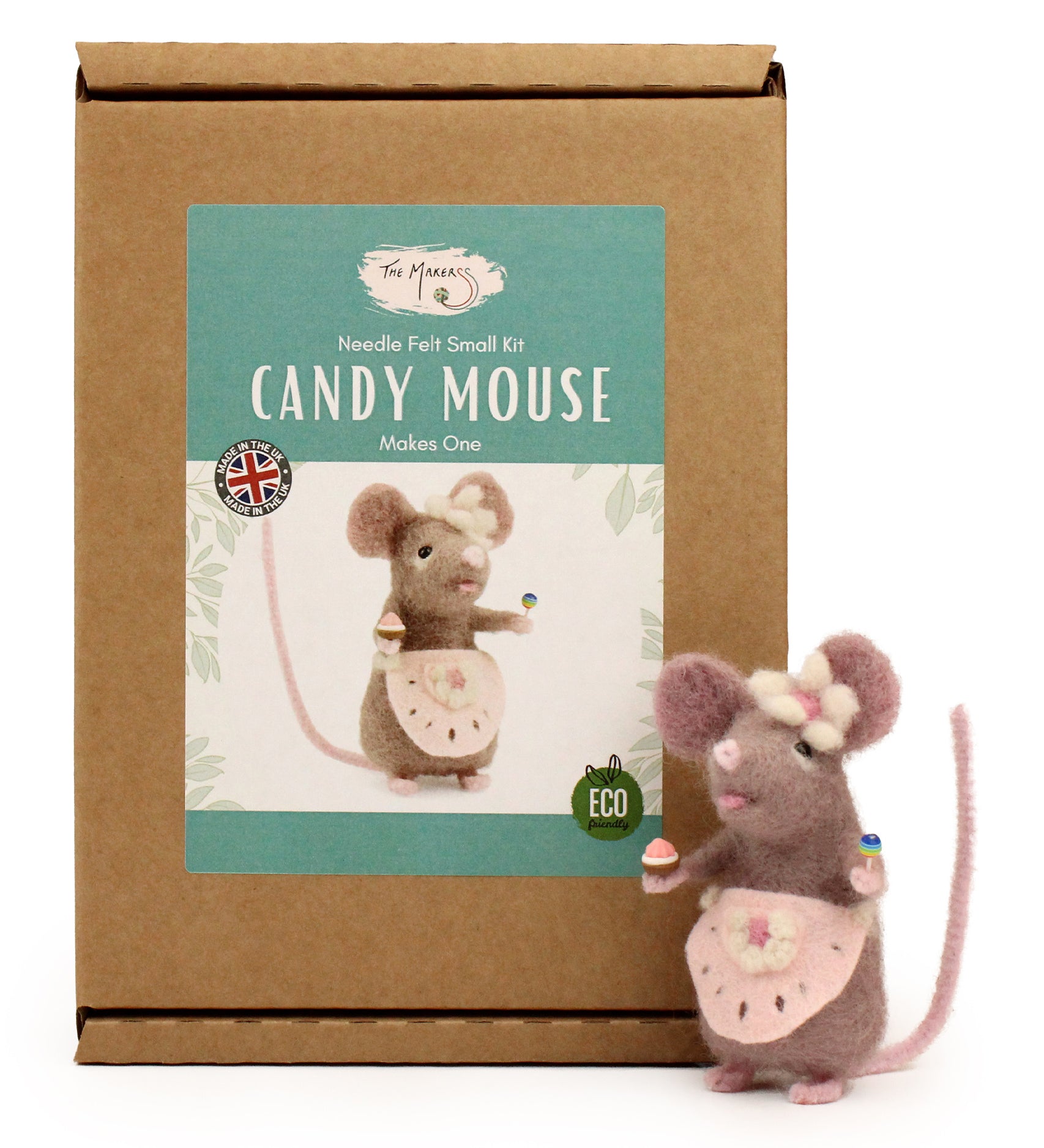 The Makerss Candy Mouse Needle Felt Kit and box