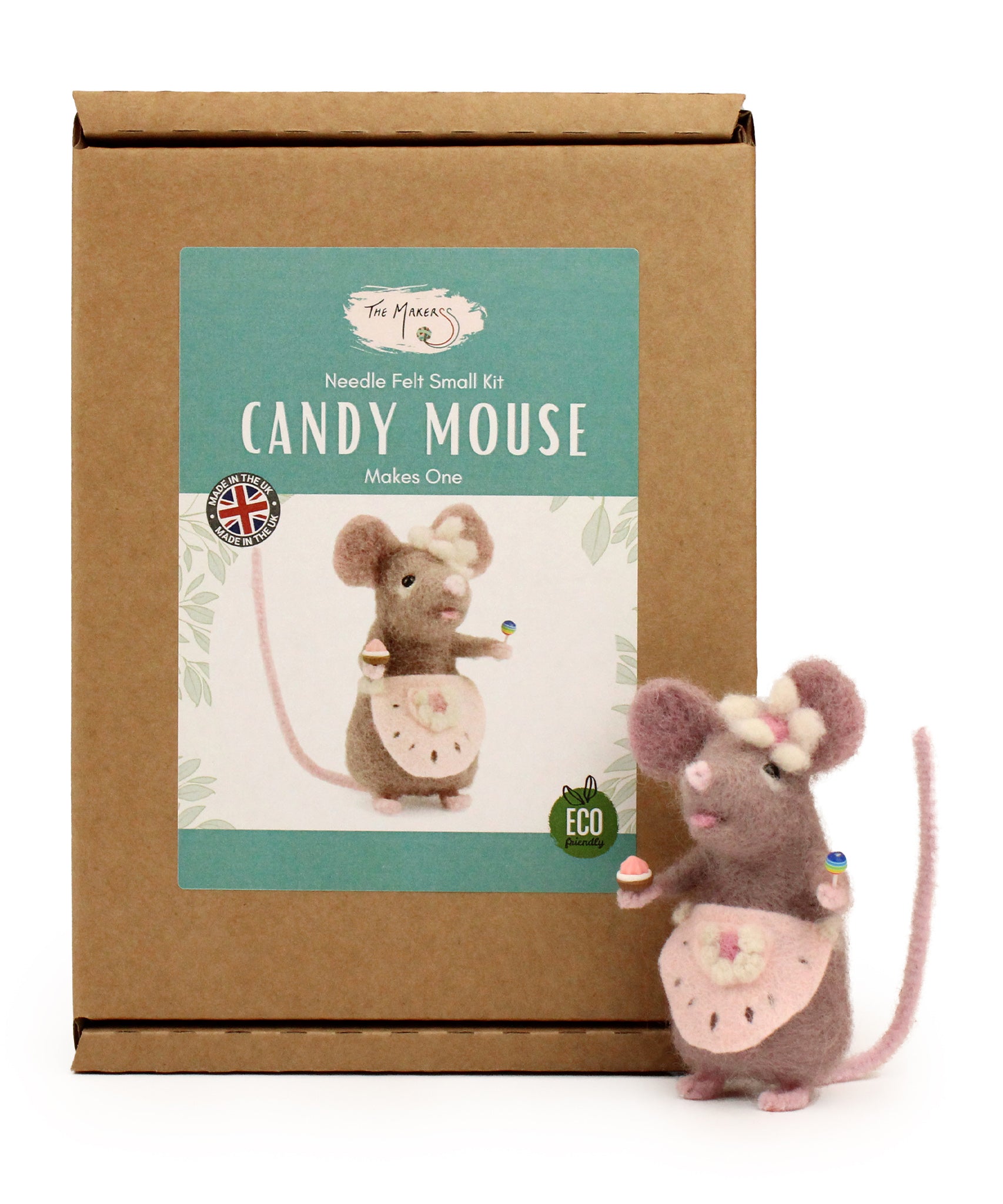 The Makerss Candy Mouse Needle Felt Kit and box