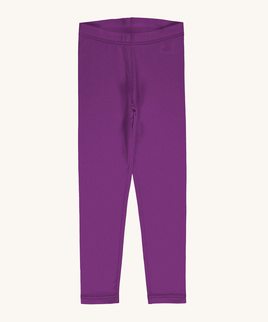 Maxomorra Organic Cotton Solid Violet Leggings