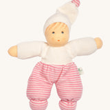 Nanchen Möpschen Waldorf Doll - Pink Stripes