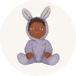 Bunny Dinky Dinkum on cream background to represent new Olli Ella at Babipur.