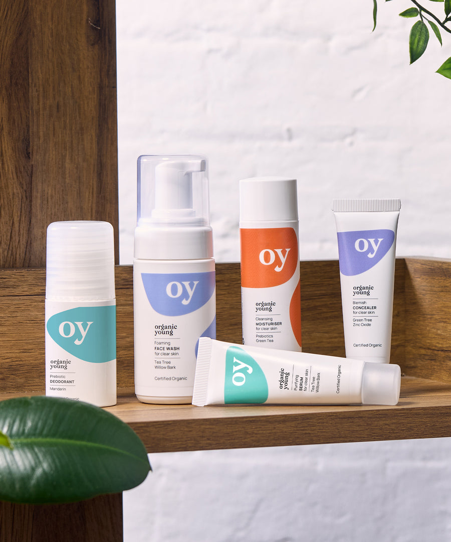 The OY! Organic Young skin collenction range