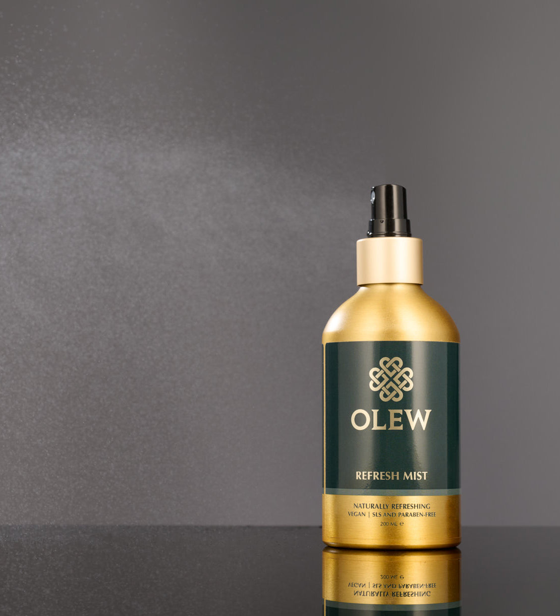 An image of the spray mist coming from the Curl Refresh Mist Bottle.