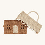 Olli Ella Gingerbread House Rattan Basket