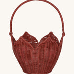 Olli Ella Rattan Carry Basket -  Poinsettia