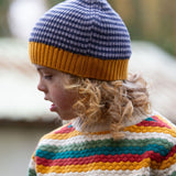 LGR From One To Another Honeycomb Rainbow Striped Knitted Jumper