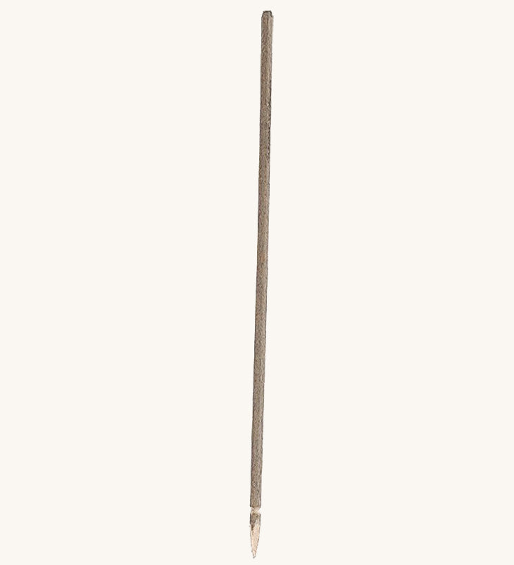 Ostheimer Wooden Grey Lance. A delicately handmade and crafted wooden Knight lance on a cream background