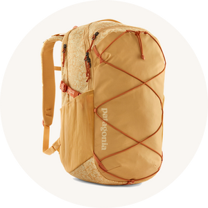 Patagonia Refugio Day Pack 30L in Buttercup Yellow to represent packs and gear at Babipur.