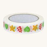 Babipur Autumn Leaves Eco Paper Tape, on a cream background