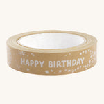 Babipur Kraft Eco Paper Tape - Happy Birthday