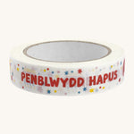 Babipur Penblwydd Hapus Eco Paper Tape on a cream background