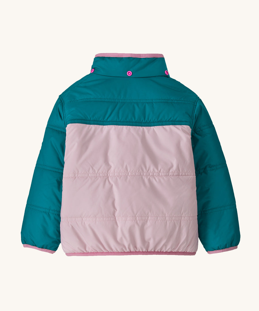 The back of the Patagonia Baby Reversible Tribbles Hoody, showing the hood removed