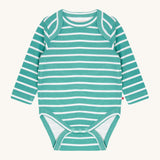 Piccalilly Aqua Green Stripe Building Block T-Shirt