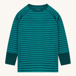 Piccalilly Lake Blue Ribbed Top