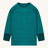 Piccalilly Lake Blue Ribbed Top