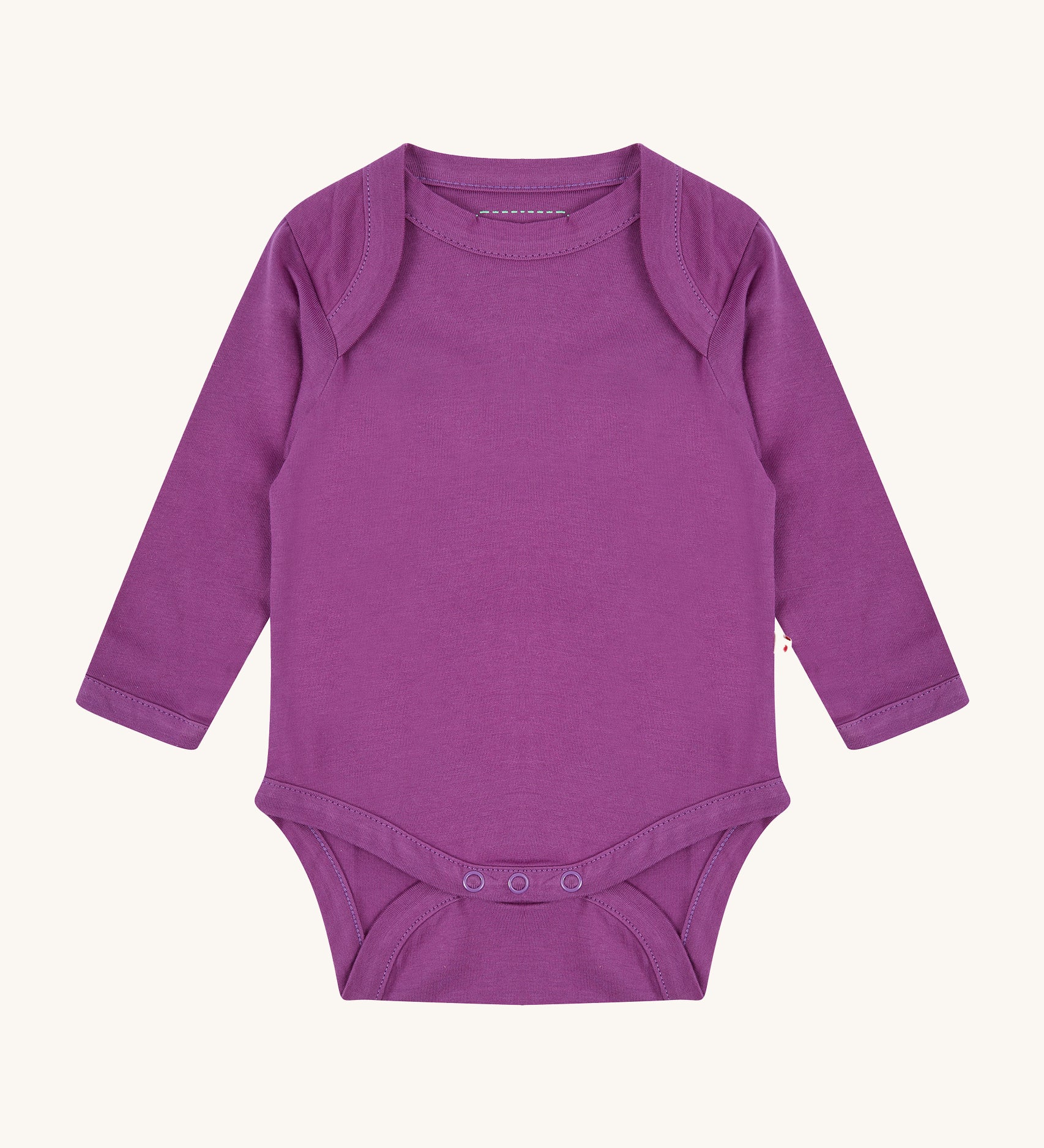 Piccalilly Purple Building Block Baby Bodysuit with long sleeves