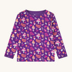 Piccalilly Woodland Treasures Long Sleeve Fitted Top with a beautiful woodland print