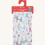 Piccalilly Winter Wonderland Baby Muslin Swaddle, with a fun Christmas Time print